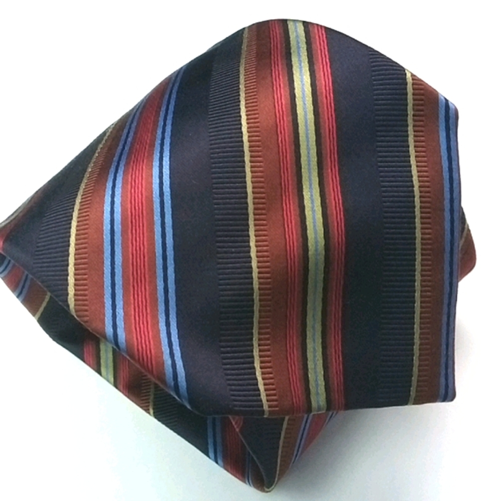 KOLTE Striped Silk Tie Made In Italy EUC